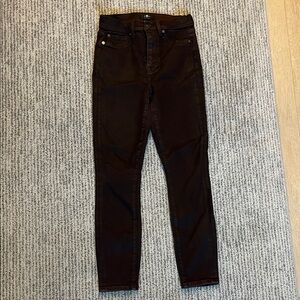 7 For All Mankind Dark Brown Skinny Jeans